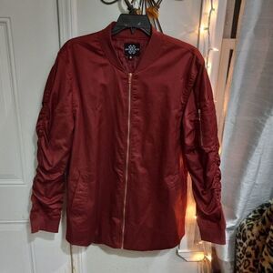 Jaywalker Men’s Burgundy Lightweight Bomber Jacket